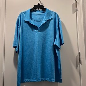 Men’s XXL Aqua Polyester Polo Shirt Like New